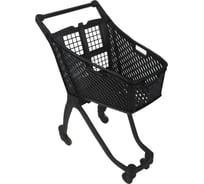 Тележка покупательская пластиковая reklime, 60 л, черная, ручка круглая БП-00003741