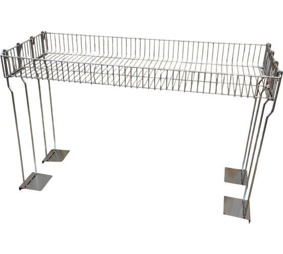 Надстройка для стола T-ROLL 120х40х10см хром TRPC-009/Н