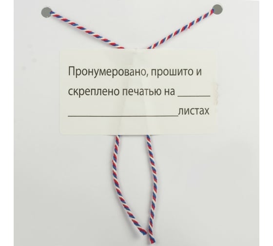 Самоклеящаяся этикетка BRAUBERG Пронумеровано, прошито и скреплено, 74х40 мм, 500 шт. 111743