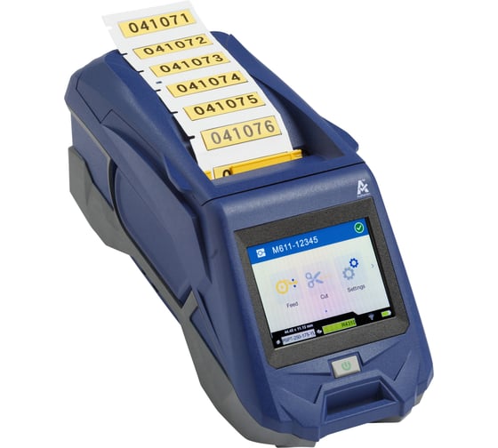 Принтер BRADY M611-EU-BWS с ПО BWS ADVANCED. В комплекте: USB кабель, шнур питания, материал M6-11-427, риббон M61-R4310, быстрый старт, USB-накопитель с информацией о принтере и драйверами brd322920