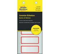 Инвентарные этикетки Avery Zweckform 50x20 мм сер с красной рамкой 50 шт. 10 л 6915
