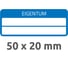 Инвентарные этикетки Avery Zweckform 50x20 мм пломбы с синей рамкой 50 шт 10 л 6924 3