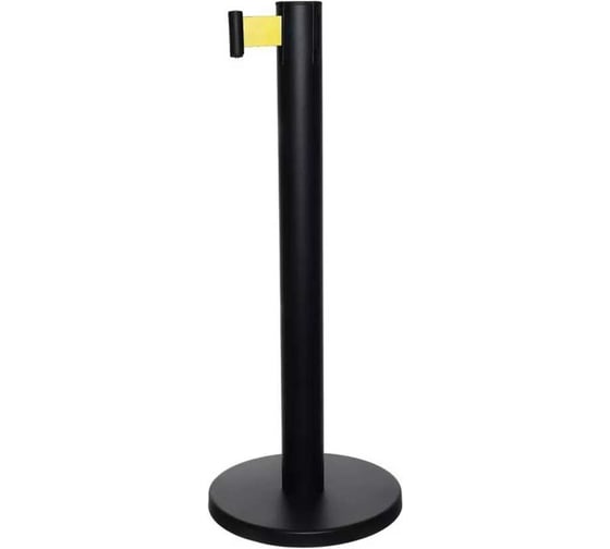 Cтойка с лентой 3 метра RUSBARRIER BSLN-326333 BLACK yellow