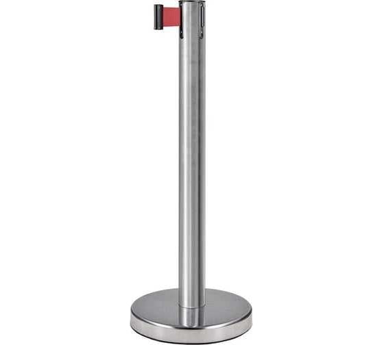 Cтойка с лентой 3 метра RUSBARRIER BSLN-326333 GREY red