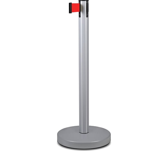 Cтойка RUSBARRIER с лентой 5 метров BSLN-327635 GREY red