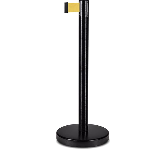 Cтойка RUSBARRIER с лентой 5 метров BSLN-327635 BLACK yellow