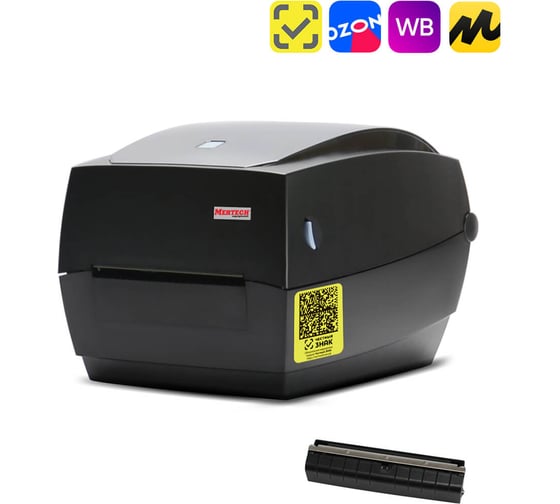 Принтер этикеток MERTECH TLP100 TERRA NOVA с отделит. (Ethernet, RS232, USB) black 4590