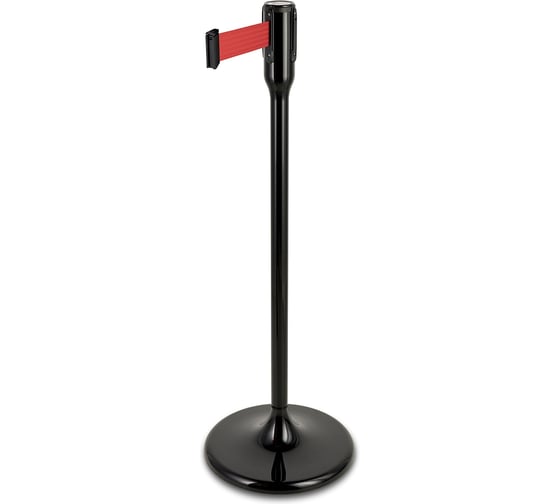 Стойка ограждения с лентой Rusbarrier 3м LINEBARRIER BLACK red
