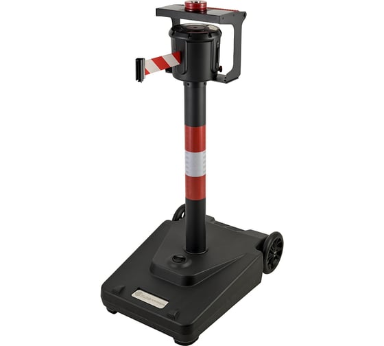 Стойка ограждения с лентой Rusbarrier 20м BLACK red/white AEROBARRIER-1