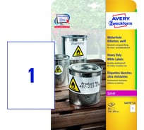 Всепогодные самоклеящиеся этикетки Avery Zweckform 210x297 мм белые 20 шт L4775-20