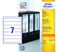 Самоклеящиеся этикетки для корешков папок Avery Zweckform 38x192 мм бел 700 шт. L4760-100