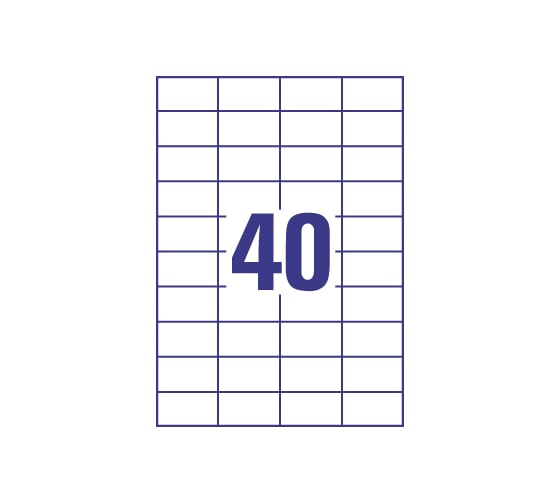 Самоклеящиеся этикетки Avery Zweckform Европа-100 уни-ые 52.5x29.7 мм белые 100 л ELA049 1