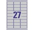 Самоклеящиеся этикетки Avery Zweckform серебристые полиэстер 63,5x29,6 мм 540 шт L6011-20 2