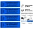 Пломба наклейка номерная ПЛОМБмаркет 22х66мм, оставляет след, Синий, 100 шт, 1100150 1
