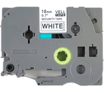 Лента Vell VL-SE4 (Brother TZE-SE4, 18 мм, черный на белом) для PT D450/D600/E300/2700/ P700/P750/E550/9700/P900/2430 319957