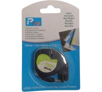Лента Vell бумажная VL-D-91200/S0721510/91220 (12 мм x 4 м, черный на белом) 328726