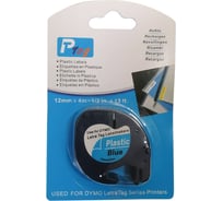 Лента Vell пластиковая VL-D-91205/S0721650/91225 (12 мм x 4 м, черный на синем) 328731