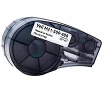 Картридж Vell M21-500-488 (12.7 мм, 6.4 м, полиэстер, черный на белом, VL110935) 375084