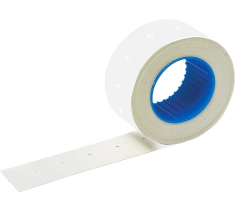 Этикет-лента BRAUBERG 21x12 мм, прямоугольная, белая, комплект 5 рулонов по 600 шт. 114207