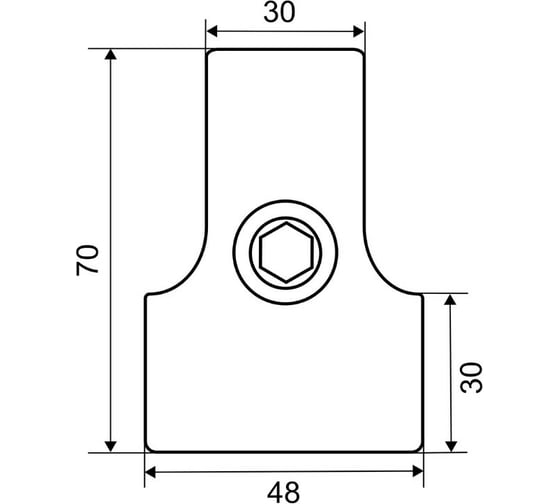 Усиленный соединитель 2-х труб Т-образно Palladium JF-09 CP СТ-00001044