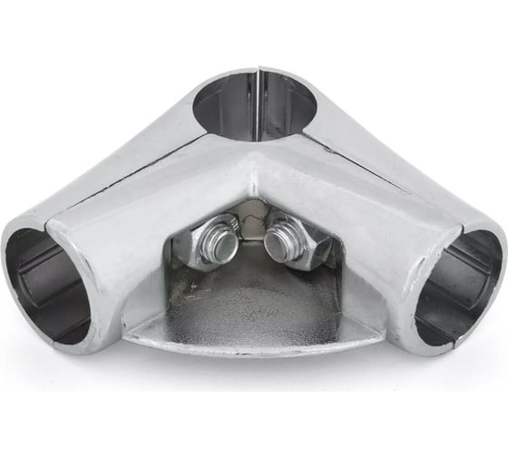 Угловой соединитель 3-х труб с площадкой для полки Palladium JF-15 CP СТ-00001050