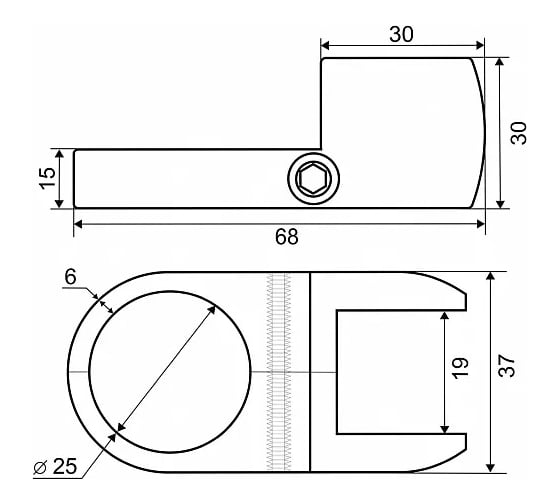 Держатель панели Palladium двусторонний, поворотный JF-21 CP СТ-00001056