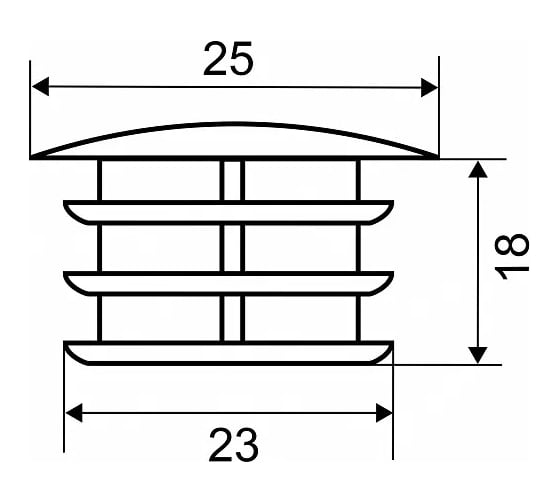 Пластиковая заглушка Palladium для трубы 25 мм JF-42 СТ-00001077