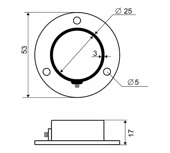 Держатель мебельной штанги Palladium удлиненный, d 25 мм, JF-49 CP 2 шт. СТ-00001084