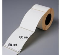 Самоклеящиеся термоэтикетки PACK INNOVATION ЭКО 58x80 мм, втул. 40 мм, 400 накл., 1 шт. IP0TE0058.80-1