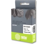 Ленточный картридж CACTUS CS-TZ631 TZe-631 черный, для Brother 1010/1260VP/1830VP/9700PC 473964