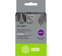 Ленточный картридж CACTUS CS-TZE211 TZe-211 черный, для Brother 1010/1280/1280VP/2700VP 1449578