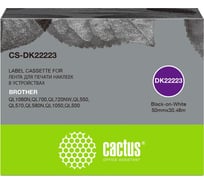 Ленточный картридж CACTUS CS-DK22223 DK-22223 черный, для Brother P-touch QL-500, QL-550, QL-700 1449632