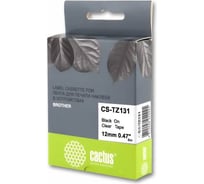 Ленточный картридж CACTUS CS-TZ131 TZe-131 черный, для Brother 1010/1280/1830VP/7600VP 473962