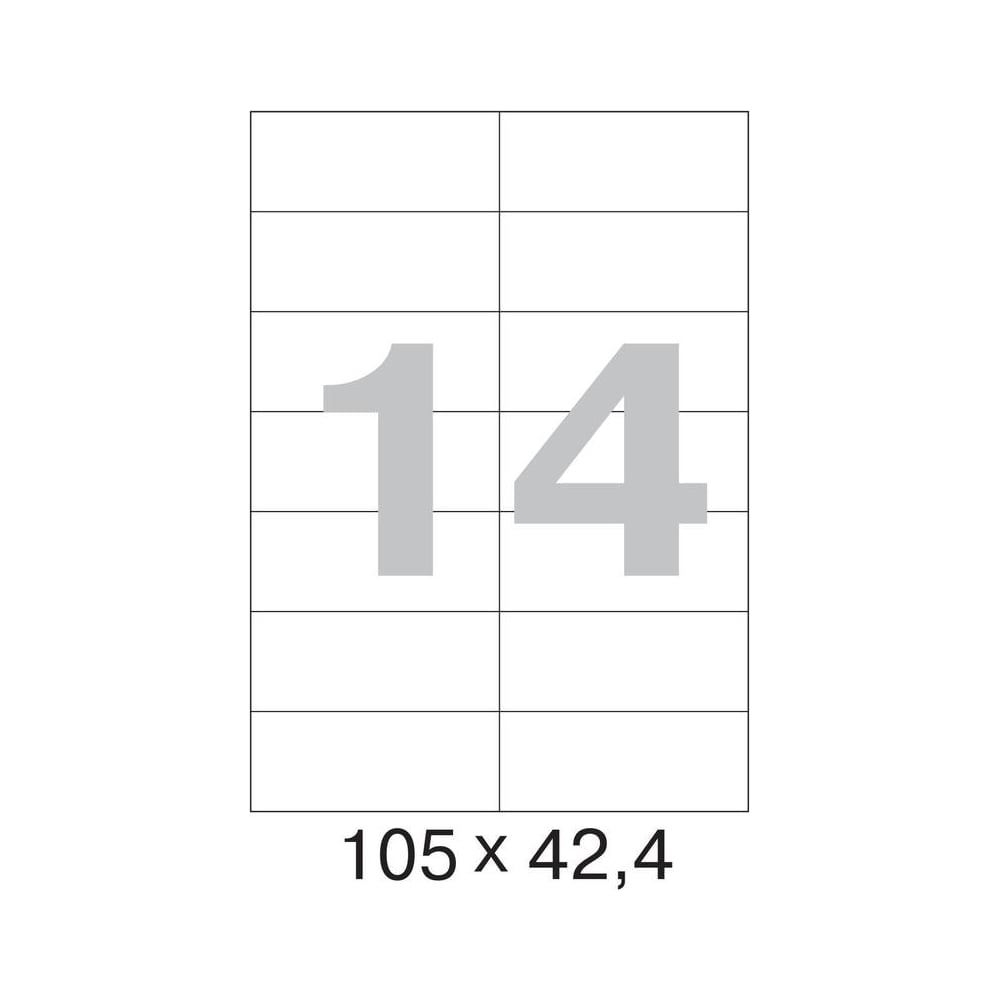 Самоклеящиеся этикетки ProMega label 105x42.4 мм, 14 шт. на листе ...