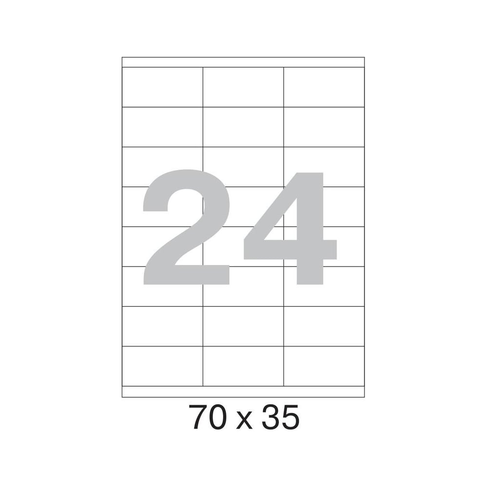 Самоклеящиеся этикетки ProMega label 70x35 мм, 24 шт. на листе, белые ...