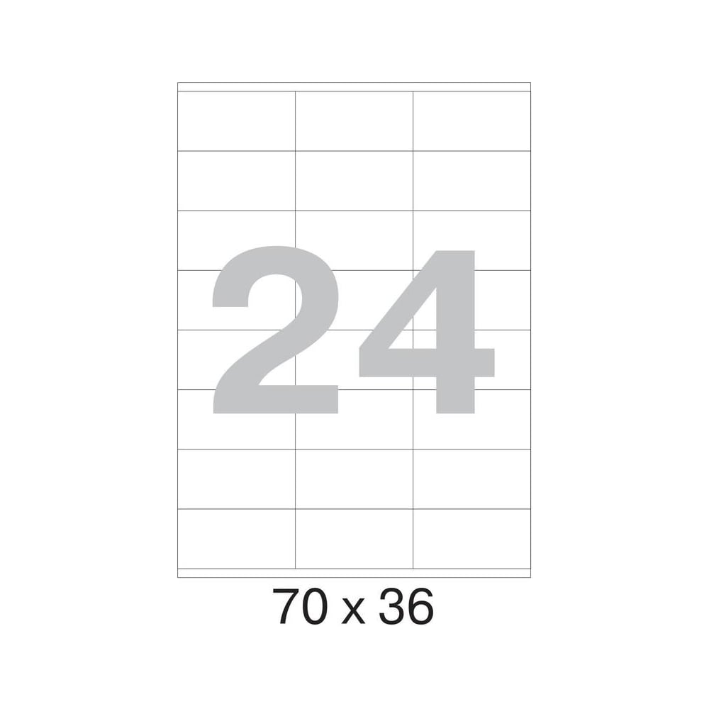 Самоклеящиеся этикетки ProMega label 70x36 мм, 24 шт. на листе, белые ...