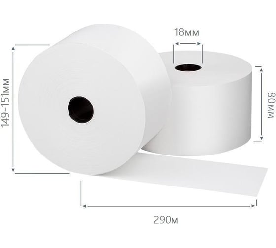 Ролики для касс ООО Комус 80x290x18, 44 гр, т/б, спайка 1567510