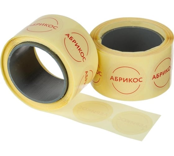 Термотрансферные этикетки ООО Комус пгл 26x26, 200 шт./рул., вт. 40, абрикос, 10 рул. 1676537
