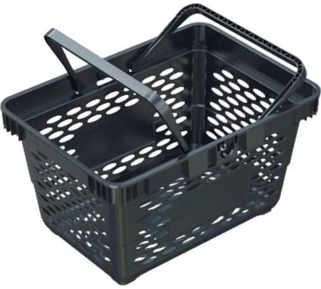 Покупательская корзина ООО Комус EVR_CLASSIC пластик, с 2-мя пластиковыми ручками, 20 л, черный 1715105