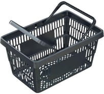 Покупательская корзина ООО Комус EVR_ROCK пластик усиленный, с 2 пластиковыми ручками, 20 л, черный 1715106