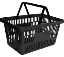 Покупательская корзина ООО Комус MDM_PL-722KRZ.722.5.BL черный, 2 ручки, 22 л, в упаковке 5 шт. 1615743