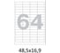 Этикетки самоклеящиеся 48,5х16,9 мм, 64 шт. на лист.А4 100л Attache 1212984 5