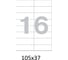 Этикетки самоклеящиеся 105х37 мм/16 шт. на лис.А4 50листов Attache 1222145 6