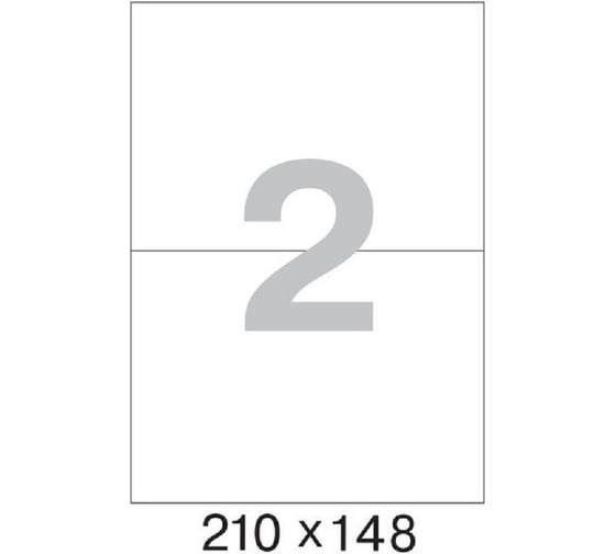 Самоклеящиеся этикетки ProMega label Basic 210x148 мм, 2 шт. на листе А4, в упаковке 100 листов 774464