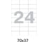 Этикетки самоклеящиеся 70х37 мм/24 шт. на листе А4 50листов Attache 1222148 5