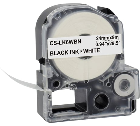 Ленточный картридж CACTUS CS-LK6WBN черный для Epson LW700/LW600P/LW1000P/Z700/Z900 1912302