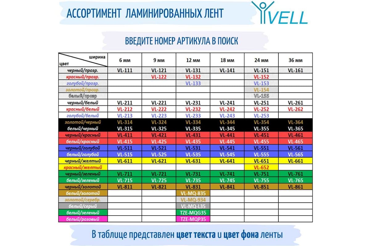 Лента Vell VL-831 (Brother TZE-831, 12 мм, черный на золотом) для PT  1010/1280/D200/H105/E100/ D600/E300/2700/ P700/E550/9700 320033