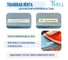 Тканевая лента Vell VL-FA3RCH (с чипом, 12 мм x 3 м, красный на белом) для Puty PT-100E/100ECH/BrD200/E110/D600/E300/P700/E550/P900 1350688 5