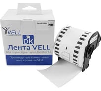 Лента бесклеевые для бейджей Vell VL-B-DK N55224 (Brother DKN55224) для QL570/710W/720NW/800/810W/820NW 1350527