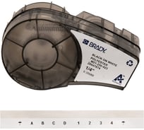 Лента 6.35мм/6.4м, полиэстер, черный на белом Brady M21-250-423 brd139754